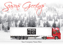 On the Road Transportation Holiday Logo Cards
